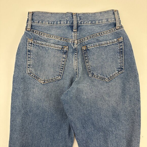 Forever 21 Distressed Button Fly Straight Women's size 24 Blue Denim jeans - Picture 5 of 5